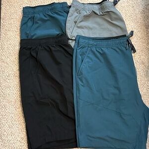 4 pair of Men’s 3XL Gerry Pull on Trail Shorts~  Gray, Black, Blue & Blue